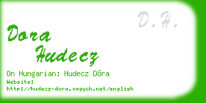 dora hudecz business card